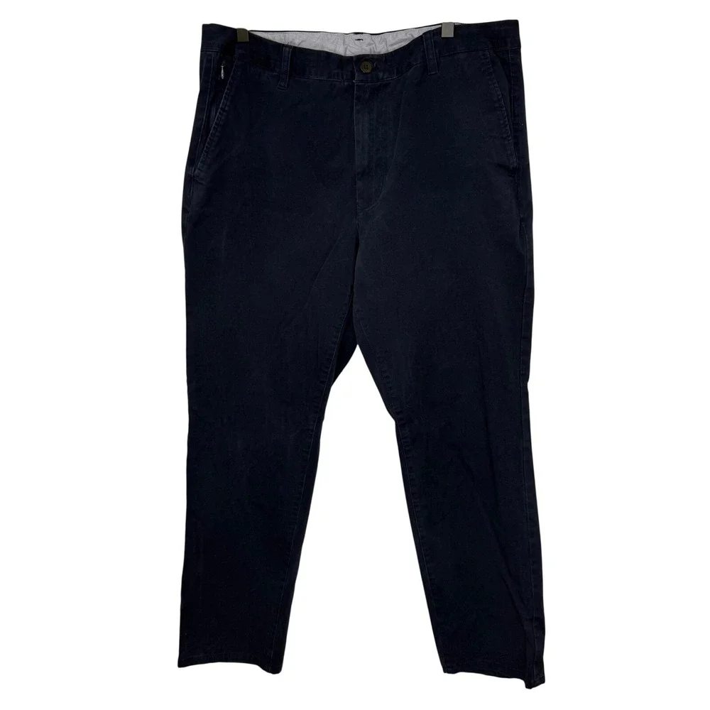 Bonobos Mens Navy Blue Chino Stretch Cotton Slim Dress Pants Measures 36 x‎ 29